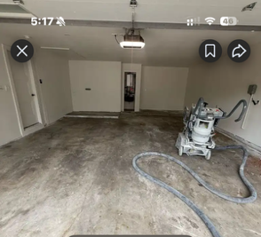 Garage before epoxy floor installation - Transformation 2